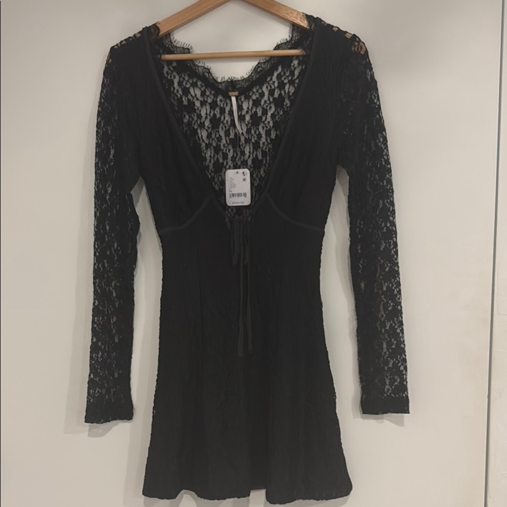 Free People Black Lace dress